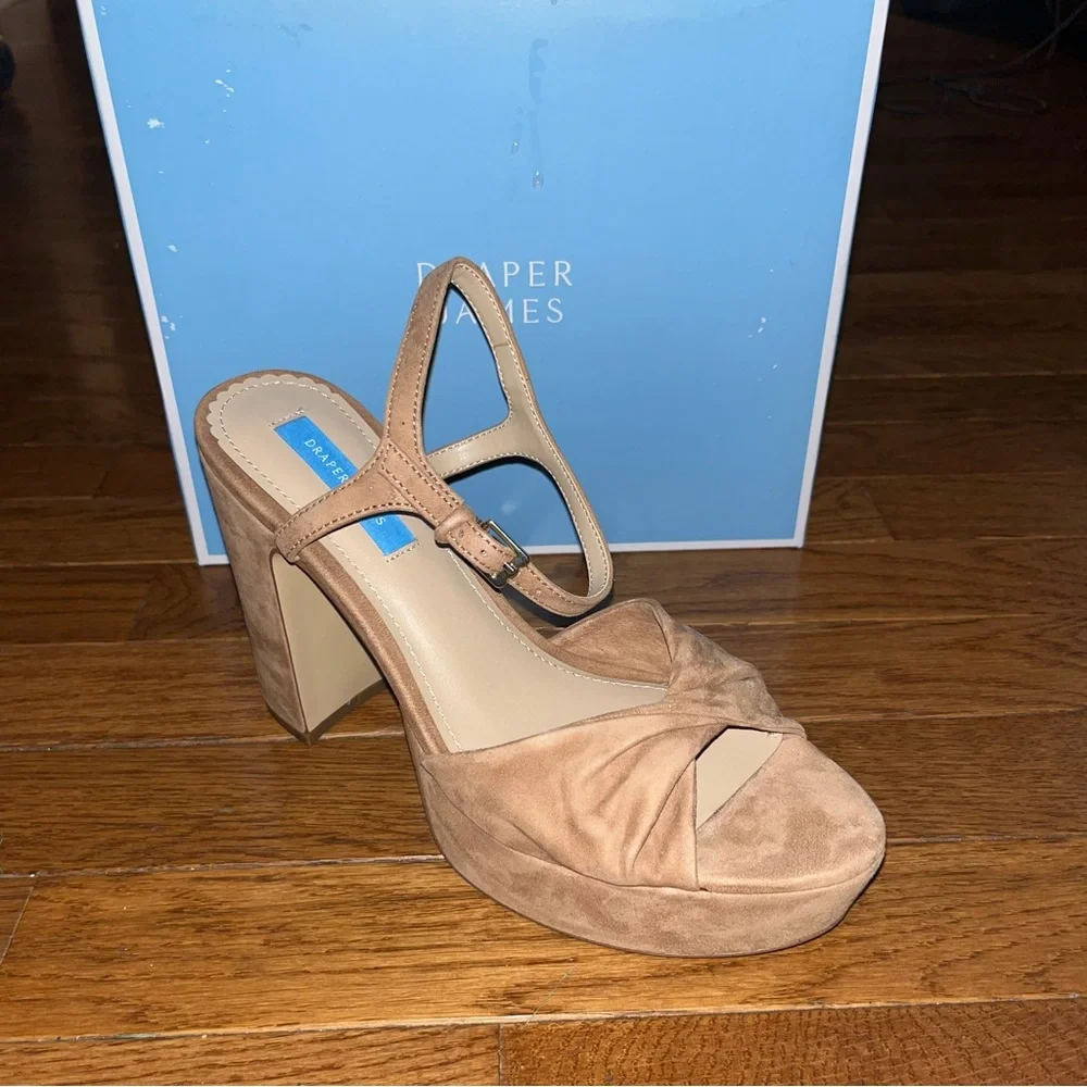 Draper James Paloma Light Brown Platform Sandals Women’s Size 8